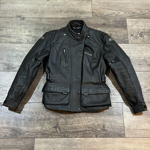 Fieldsheer FS Black Leather Padded Motorcycle Riding Jacket - Women's 8